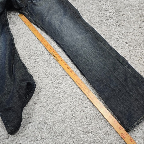 Projek Raw Jeans Mens 34x33 Blue Straight Dark Wash Whiskers Biker Punk - Picture 13 of 15